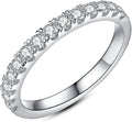 Moissanite Wedding Band 925 Sterling Silver - Brilliant Eternity
