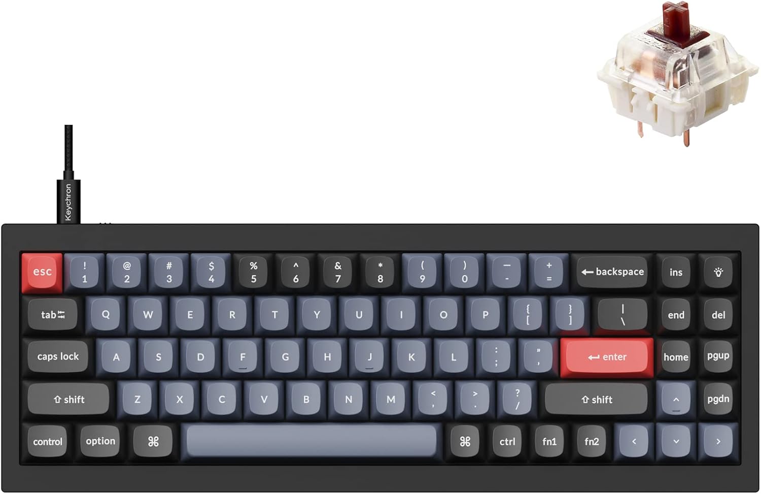 Keychron Q7 Wired Custom Mechanical Keyboard for Ultimate Typing