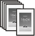 16x24 inch Picture Frame with 12x18 Removable Mat - 5 Pack