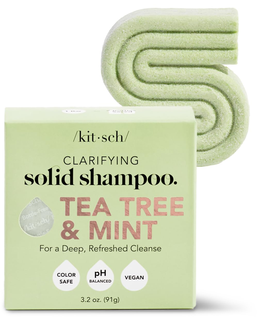 Tea Tree Mint Shampoo Bar - Vegan, Natural, Anti-Dandruff | Soothes Scalp