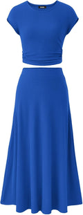 Two Piece Skirt Set Women Summer 2025 - Flattering Ribbed Knit