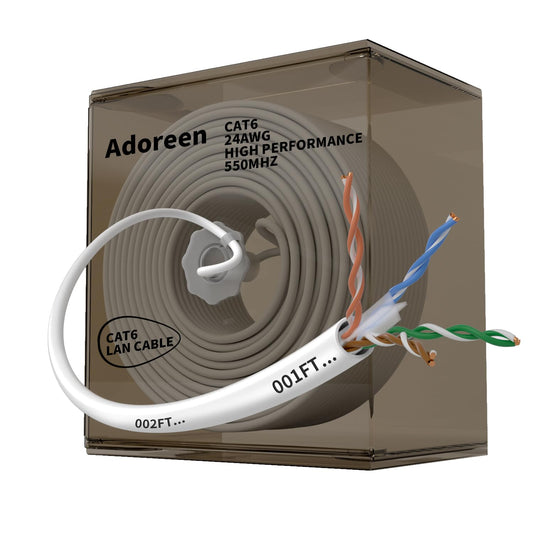 Adoreen Bulk Cat 6 Ethernet Cable 1000 Ft for High-Speed Internet