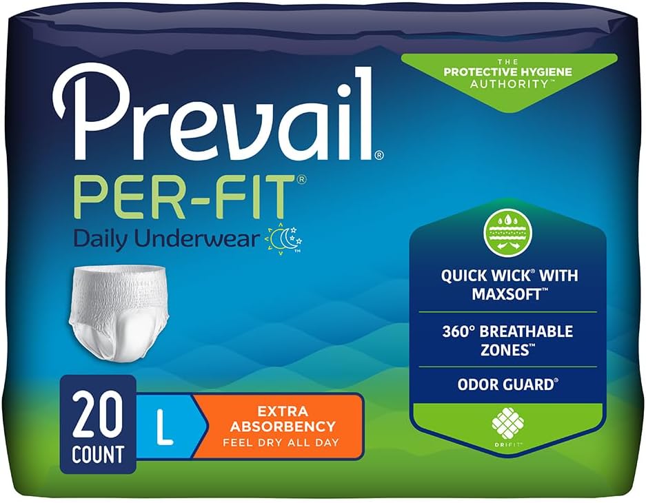 Prevail Per-Fit Daily Underwear: Extra Absorbency, Large Size