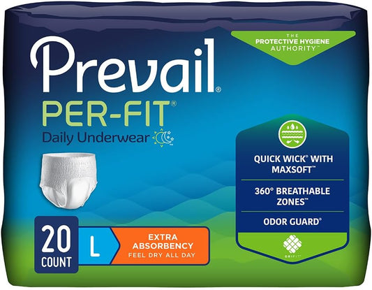 Prevail Per-Fit Daily Underwear: Extra Absorbency, Large Size