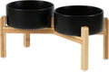 Ceramic Raised Double Bowls Set with Stand for Medium Dogs - Stable