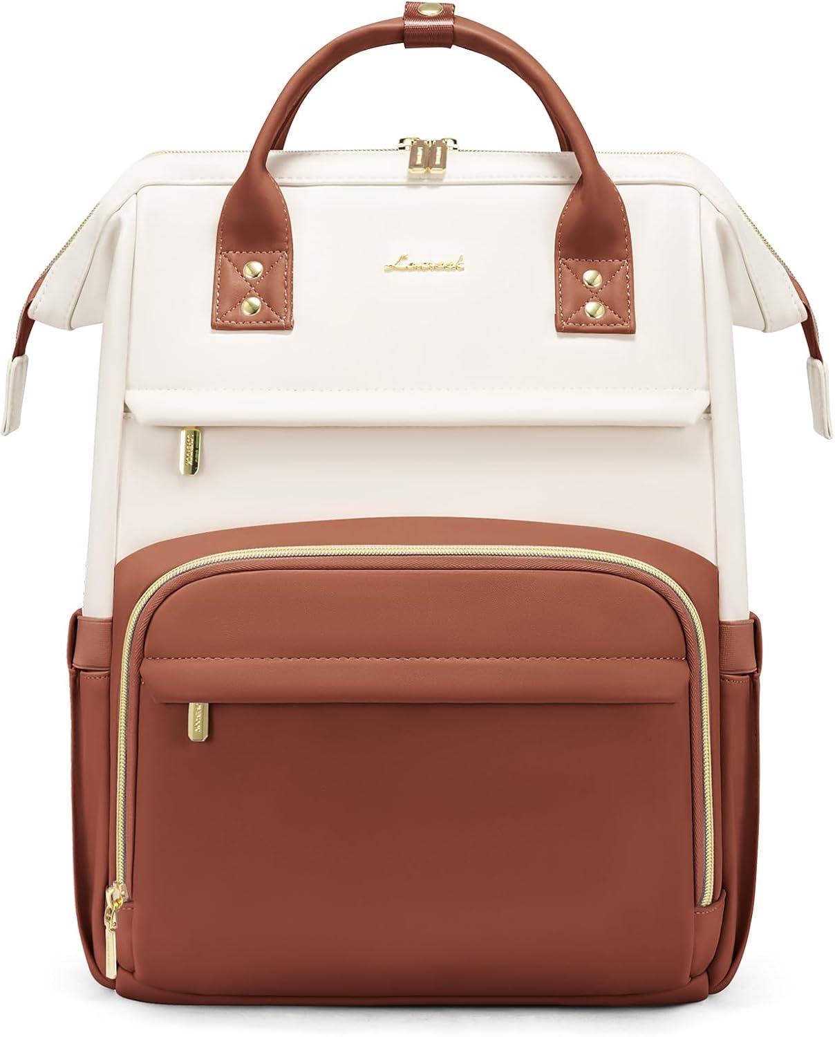 LOVEVOOK Leather Laptop Backpack for Women - Stylish & Functional