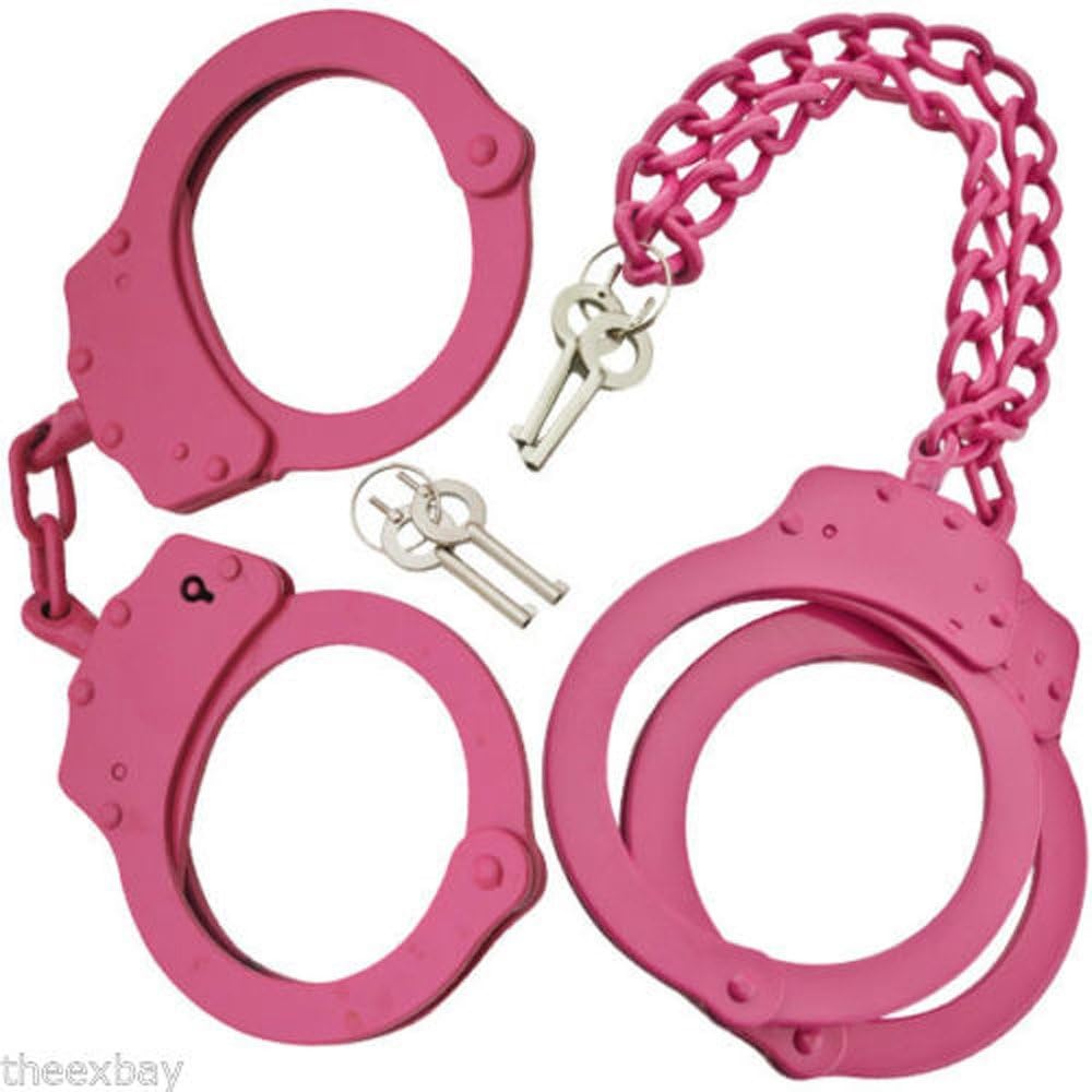 Pink Police Heavy Duty Handcuffs & Leg Cuffs with Case