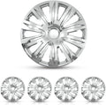 Hubcaps 13 in Wheel Rim Cover Set of 4 - Snap On Chrome Look