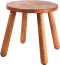 Round Solid Wooden Step Stool Garden Stool 15.8in - Versatile Plant