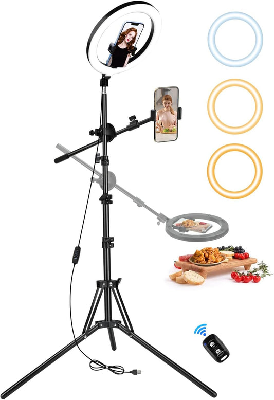 10ft' Ring Light Tripod for iPhone - Perfect for Selfies & Videos