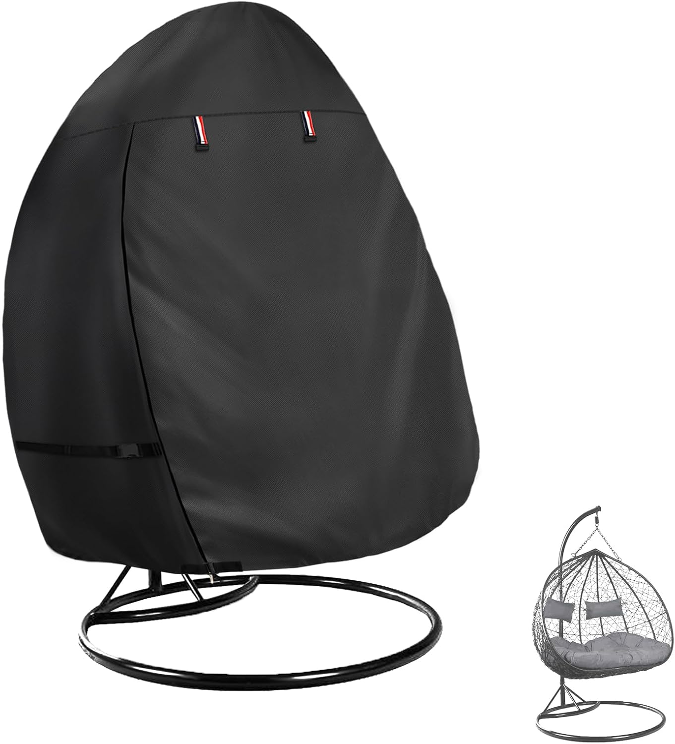 Patio Hanging Egg Chair Cover for Outdoor Double Seat Swing