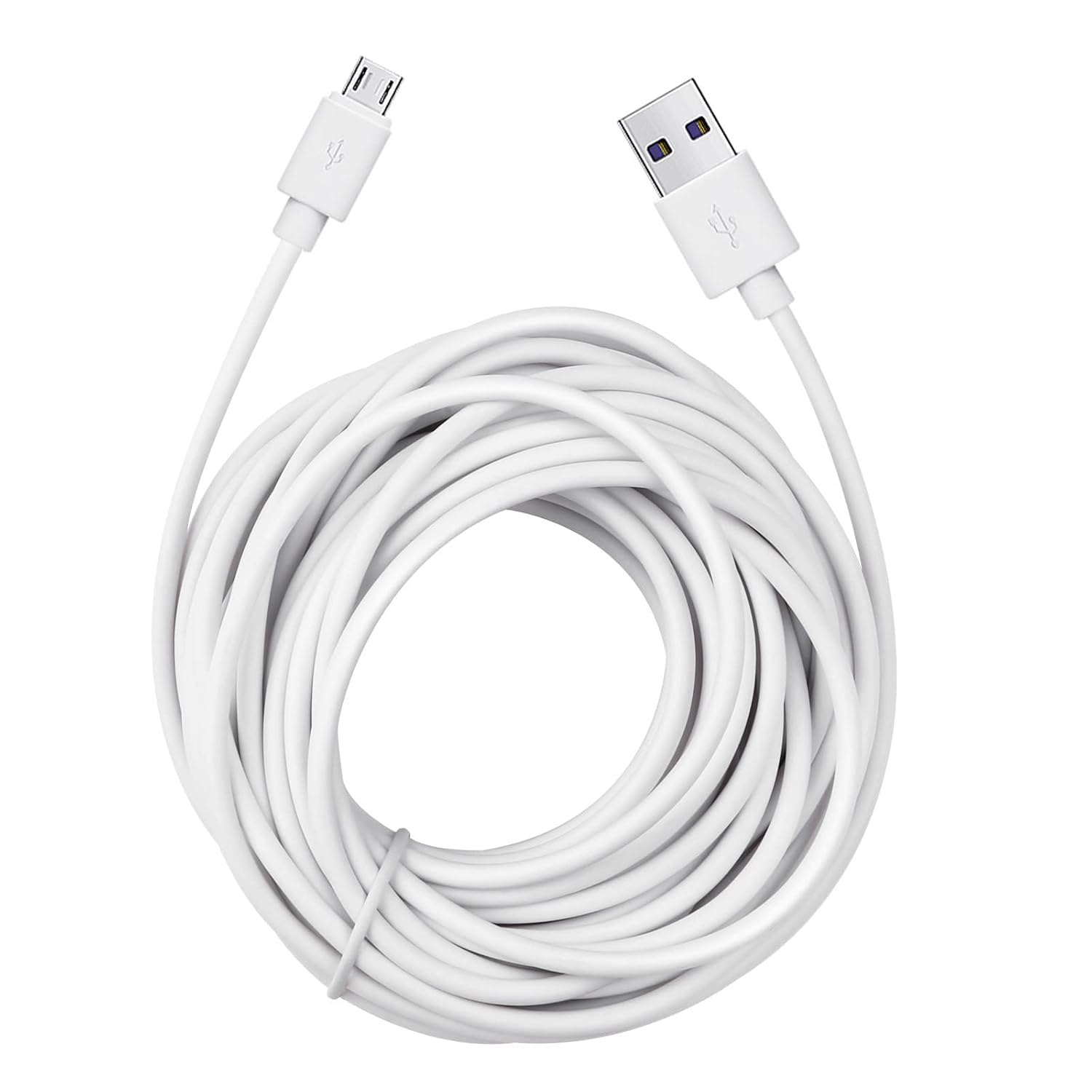 25 ft Long White USB Extension Cable for Cameras & Oculus Go