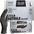 Disposable Nitrile Gloves 4 mil Black Large - 1000 Pack