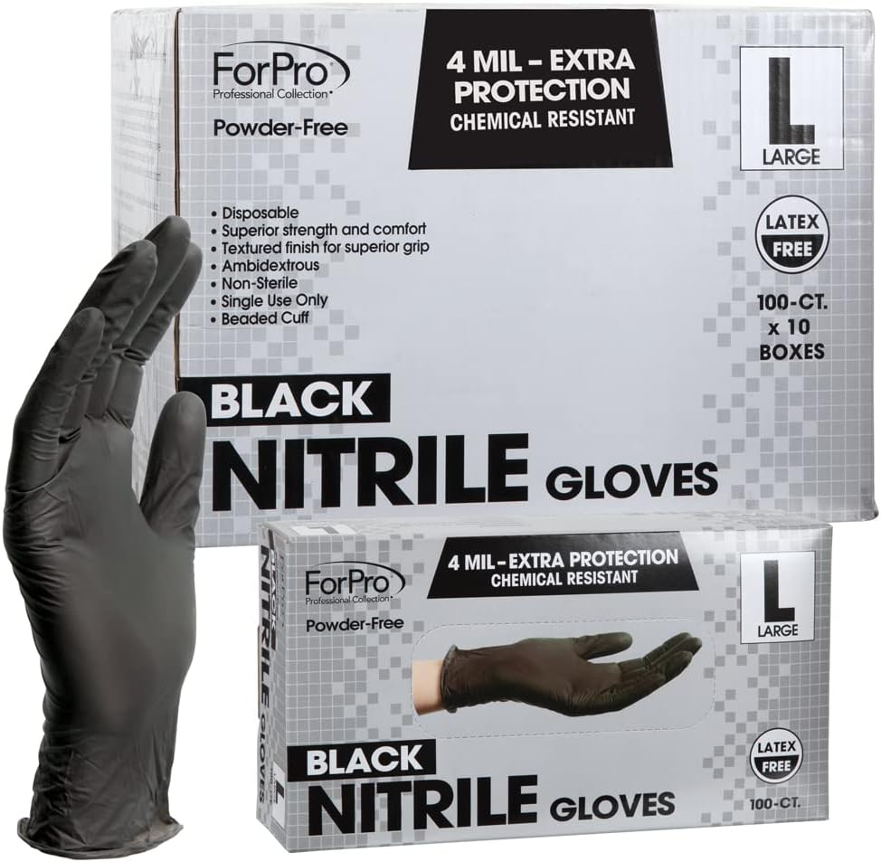 ForPro Professional Collection Disposable Nitrile Gloves, 1000-Count