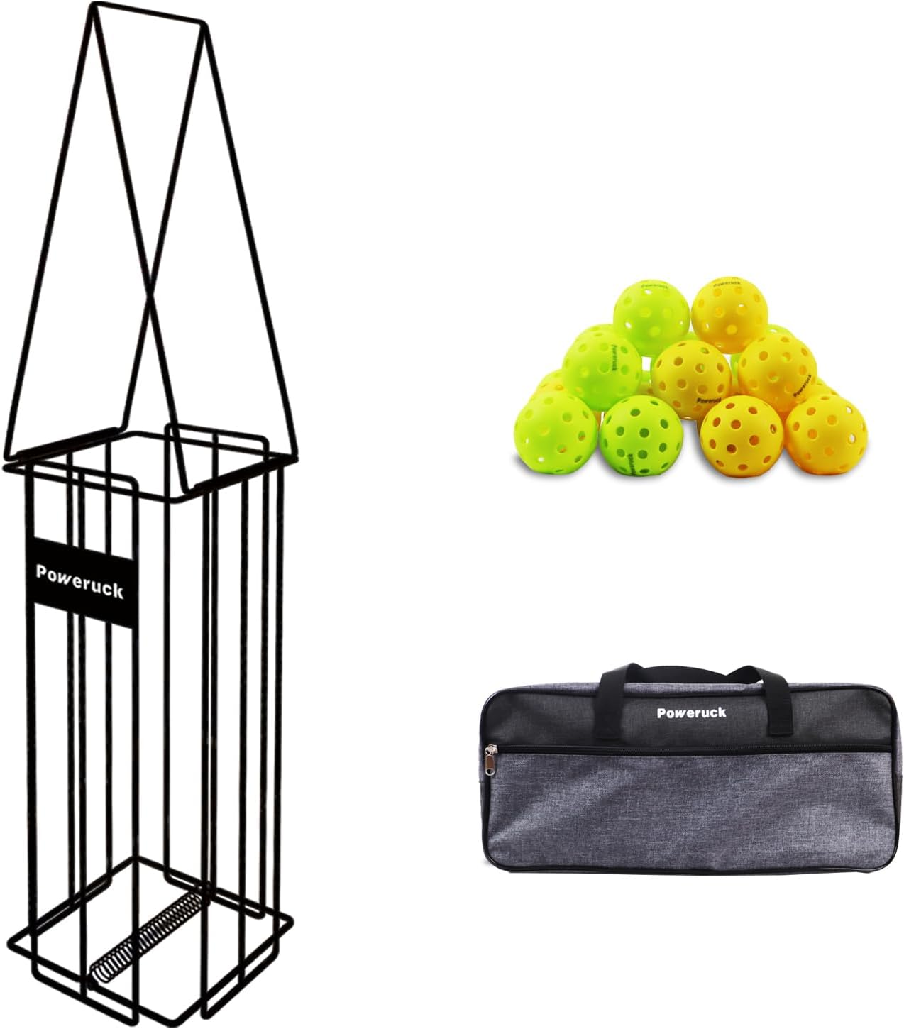 Pickleball Tennis Ball Hopper Set with 20 Balls for Beginners