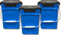 Durable 4-gallon square pail pack of 3 for food storage needs