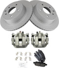 TRQ Brake Pad & Rotor Kit Ceramic Premium G-Coated - Rear Brake