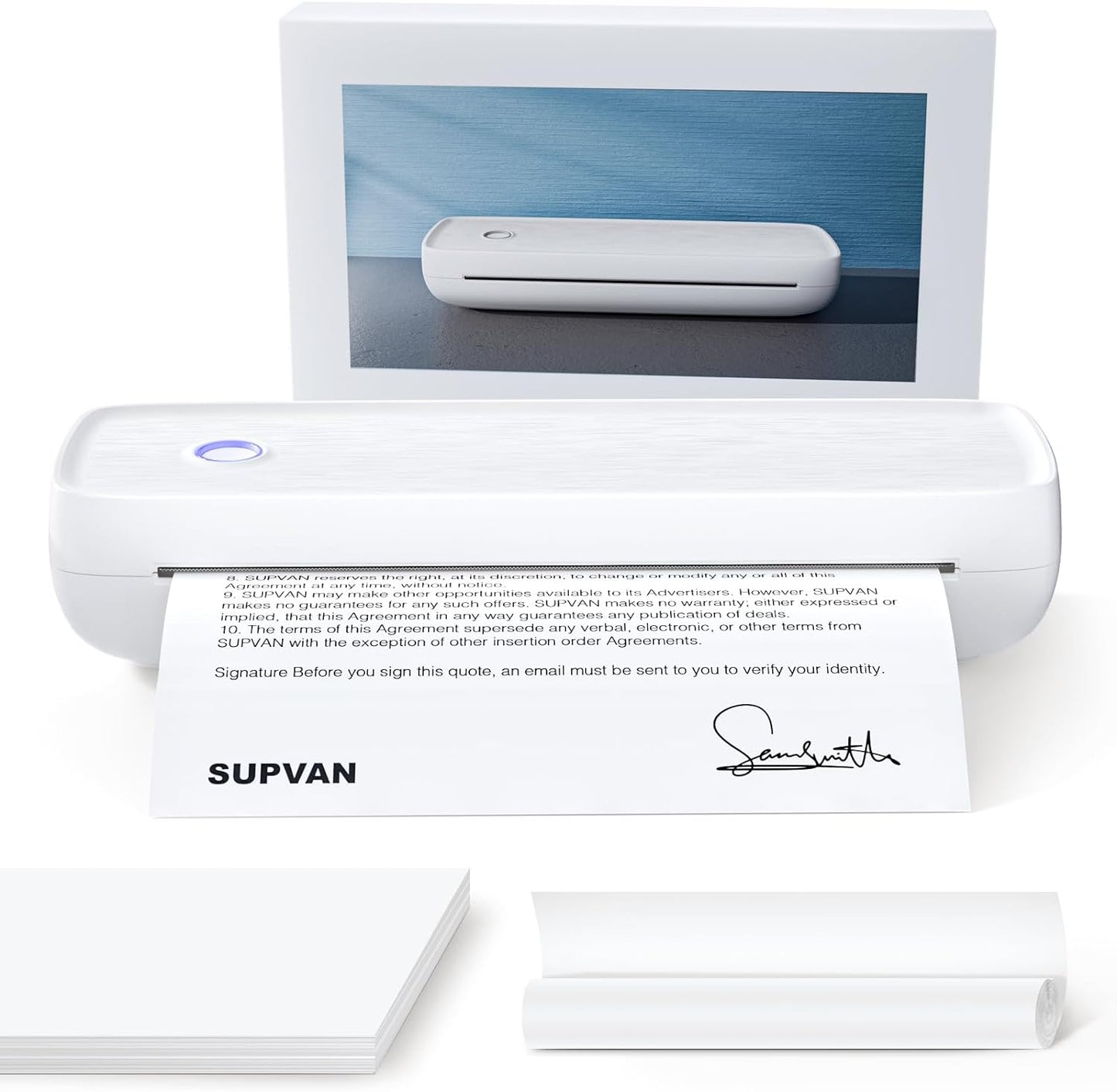 Portable Bluetooth Printer: Prints 400 Pages/Charge!
