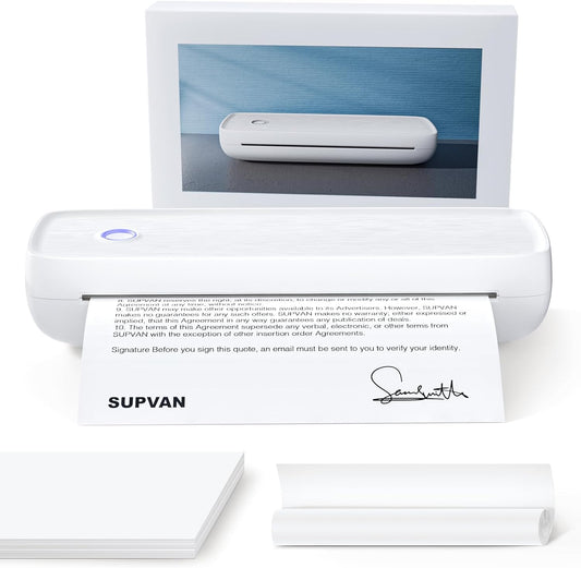 Portable Bluetooth Printer: Prints 400 Pages/Charge!