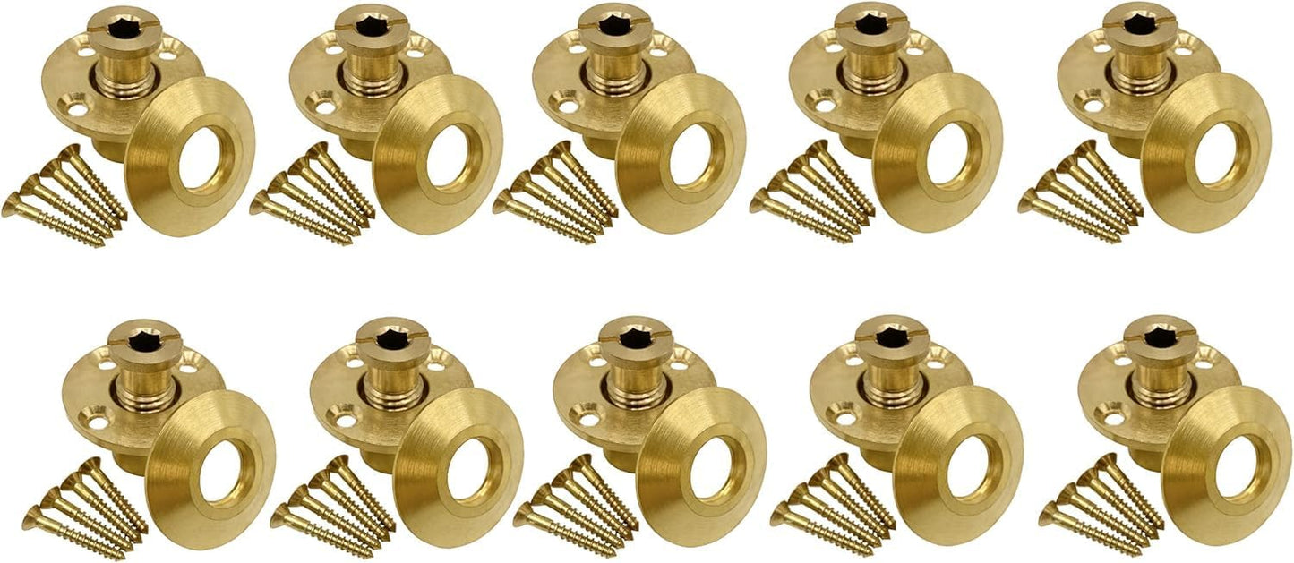 Poolzilla Pool Safety Cover Brass Anchor with Collar - 10 Pack