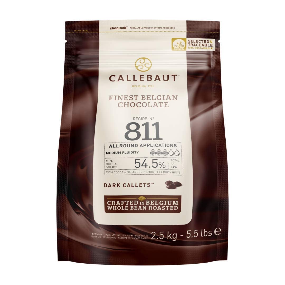 Callebaut Belgian Dark Couverture Chocolate Semisweet Callets