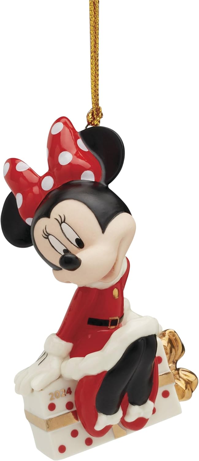 Lenox 2024 Minnie Mouse Sitting On A Gift Ornament Review