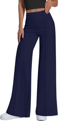 Wide Leg Palazzo Pants High Waisted Trousers - Flattering Flow