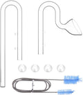 FZONE 17mm Aquarium Glass Lily Pipe Kit with Inflow and Outflow
