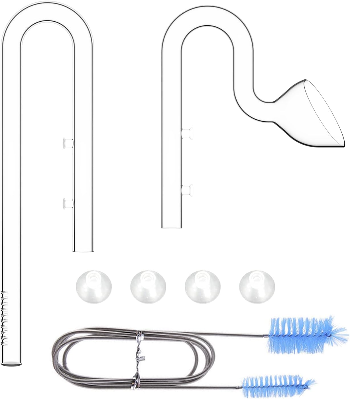 FZONE 17mm Aquarium Glass Lily Pipe Kit for Optimal Aquascaping