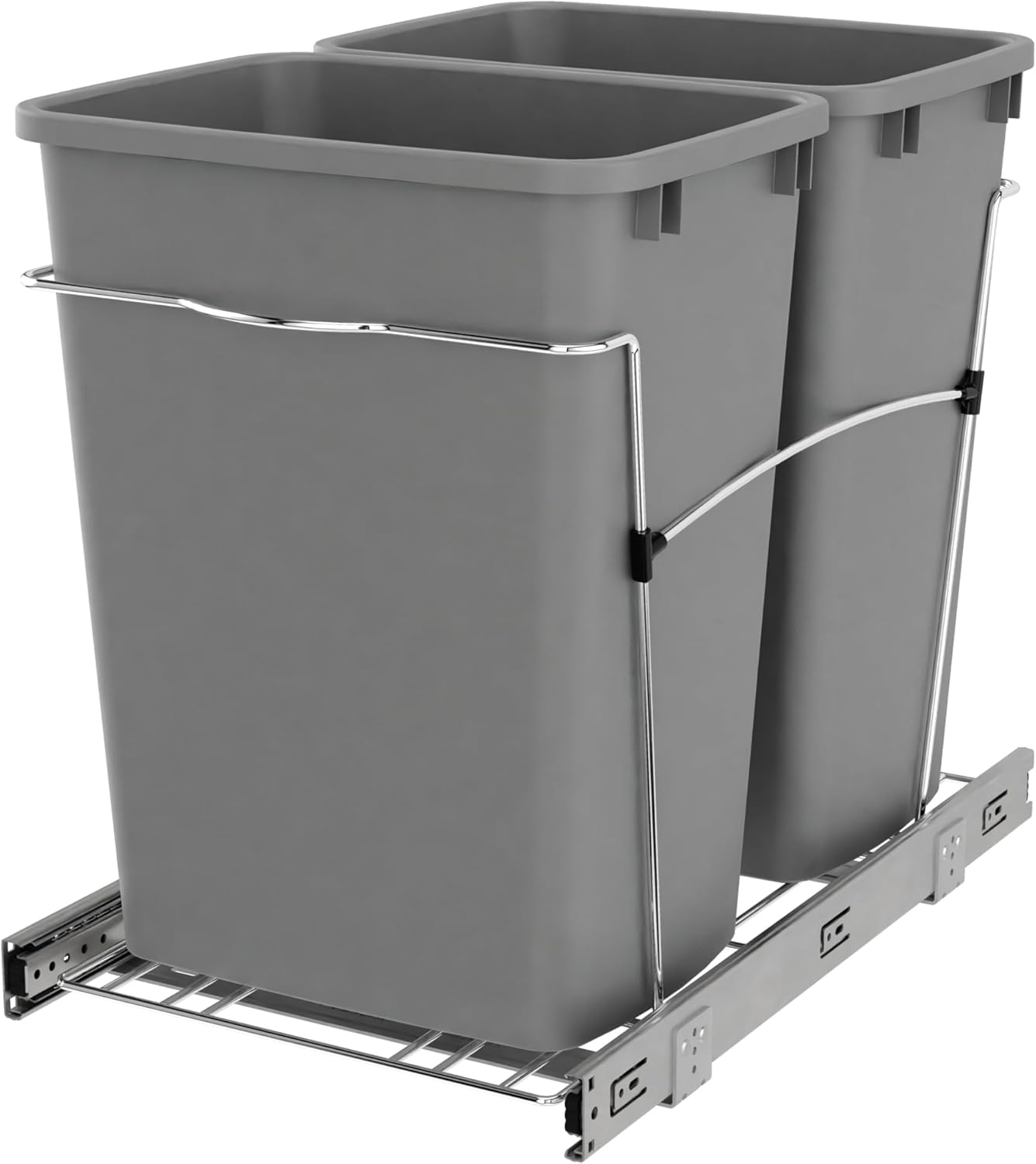Rev-A-Shelf Double Pullout Trash Can for Kitchen Cabinets