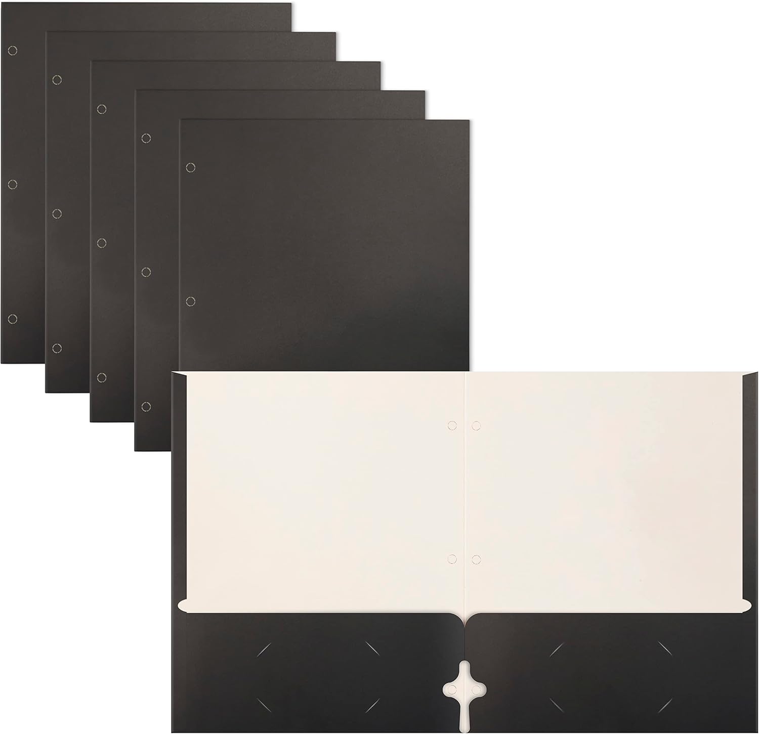 Organize in Style with 50-Pack Black Folders