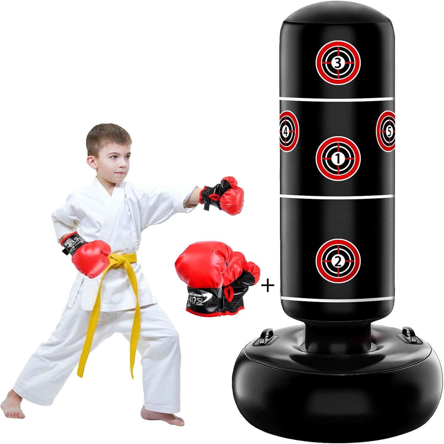 Kid's Bounce Back Boxing Bag - Active Fun Toy for Karate & Kickboxing