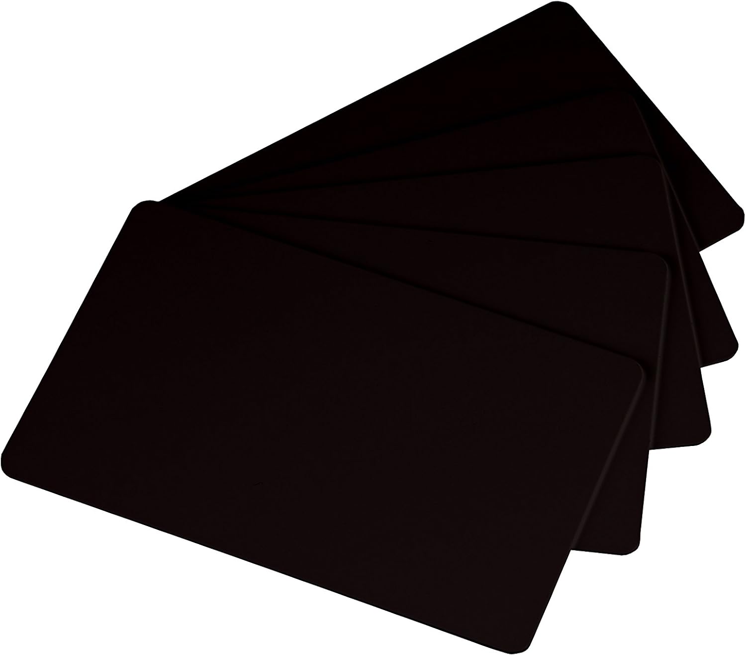 Pack of 500 Black CR80 PVC Cards for ID Badges and More