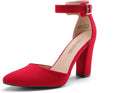 DREAM PAIRS Women's Chunky High Heels Dress Pumps - Stable 4-in Heel