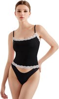 SUUKSESS Lace Double Lined Camisole Tank Top - Soft, Smooth Fit