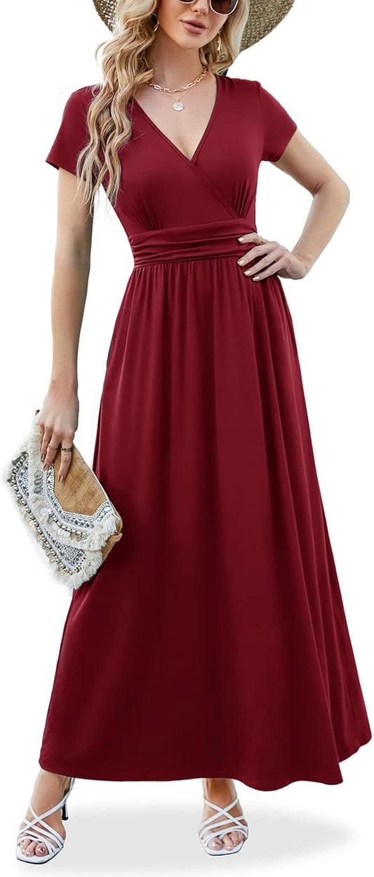 Elegant ANRILITA Maxi Dress for Women with Pockets and Style