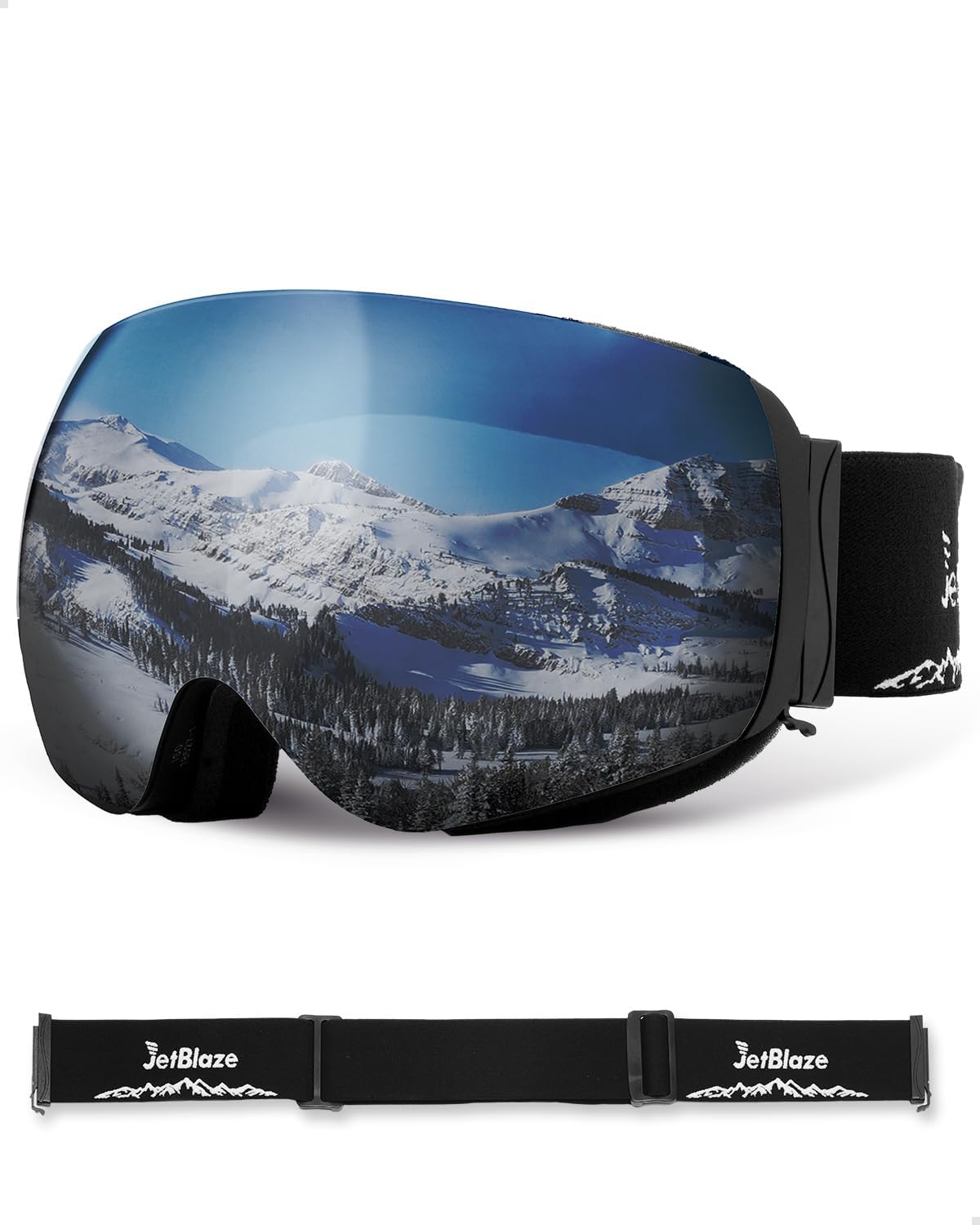 Anti-Fog Ski Goggles for Glasses Wearers by JetBlaze