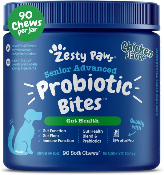 Zesty Paws Probiotics for Dogs - Advanced Digestive Support
