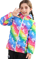 Hooded Puffer Jacket for Girls 4-12T - Shiny Packable Warm Coat