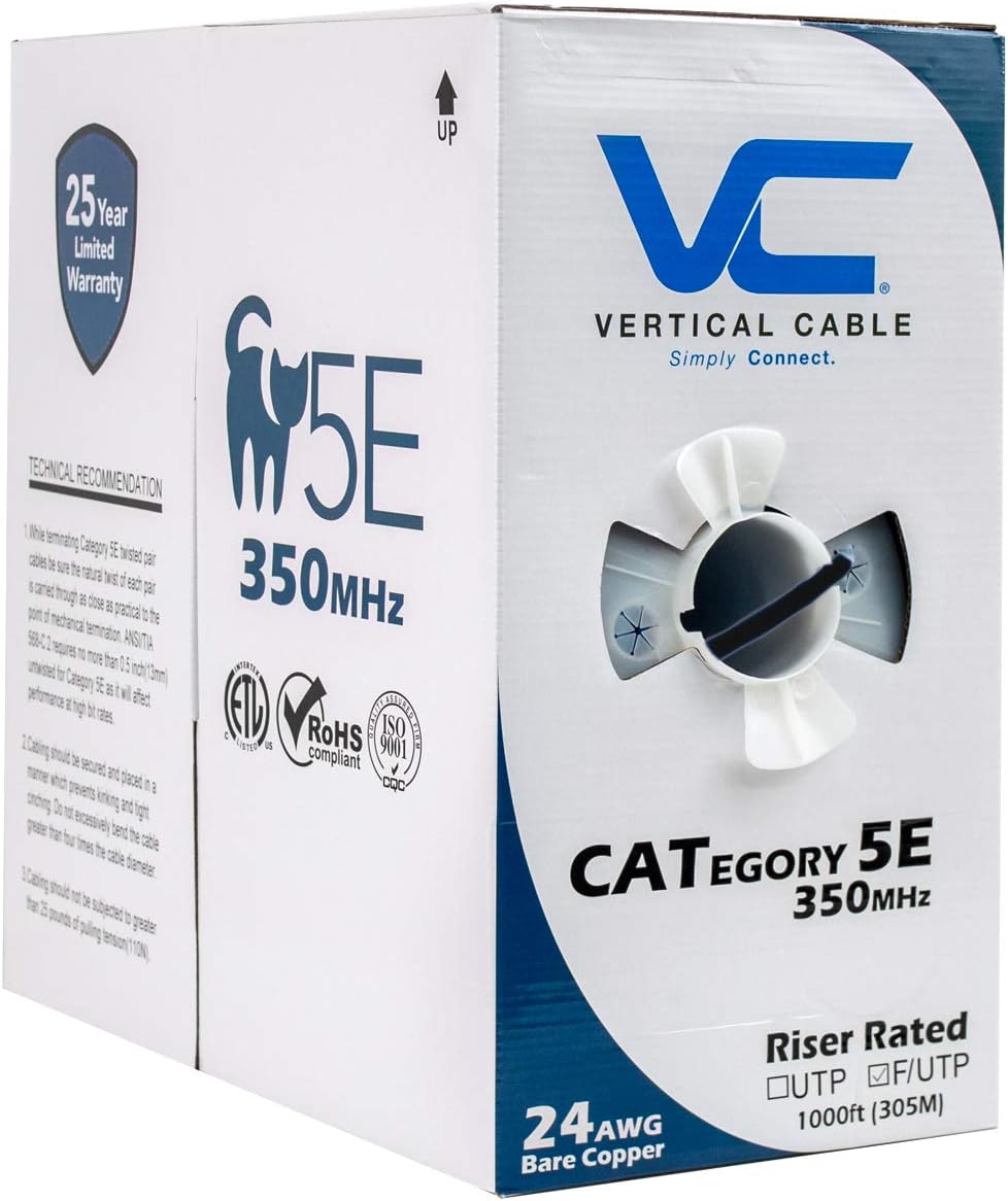 Ultimate Performance: 1000ft Cat5e Shielded Ethernet Cable