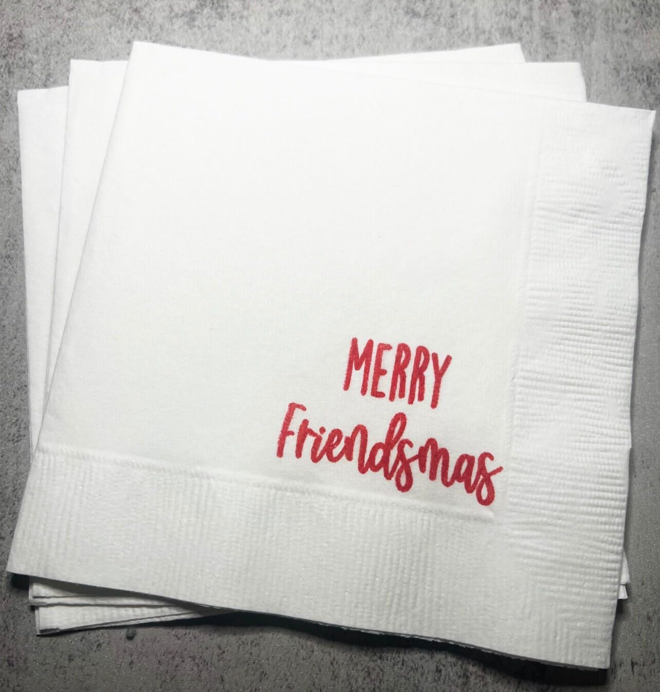 Festive Friendsmas Cocktail Napkins Set - Cheers to Holiday Fun!