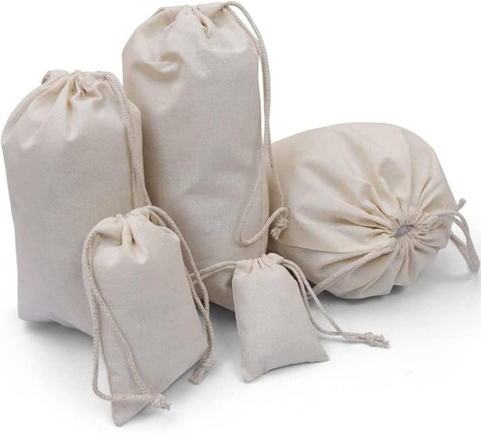 Premium Cotton Muslin Drawstring Bags for All Your Needs