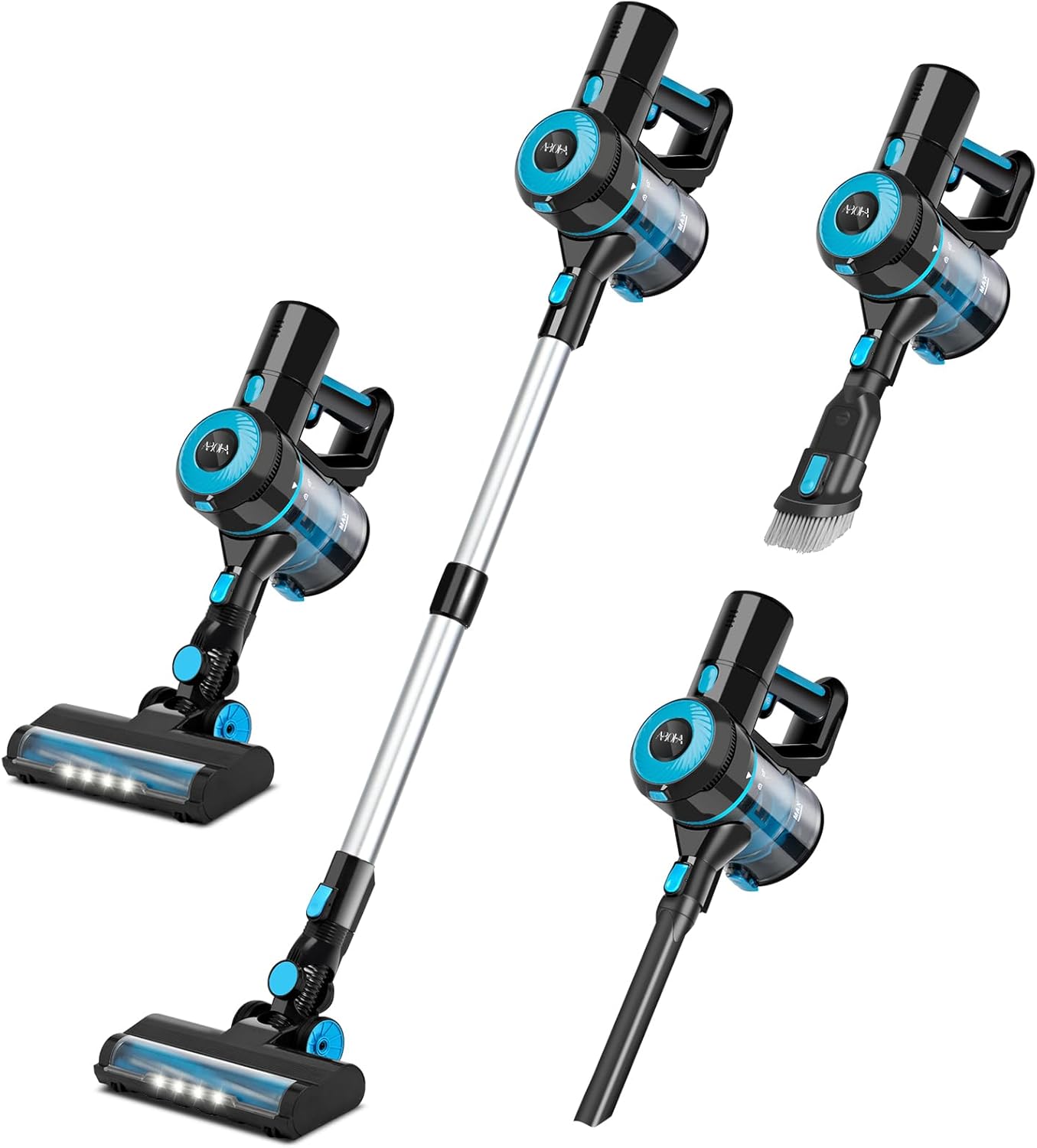 Powerful Cordless Vacuum: 30Kpa Suction, 60Mins Runtime