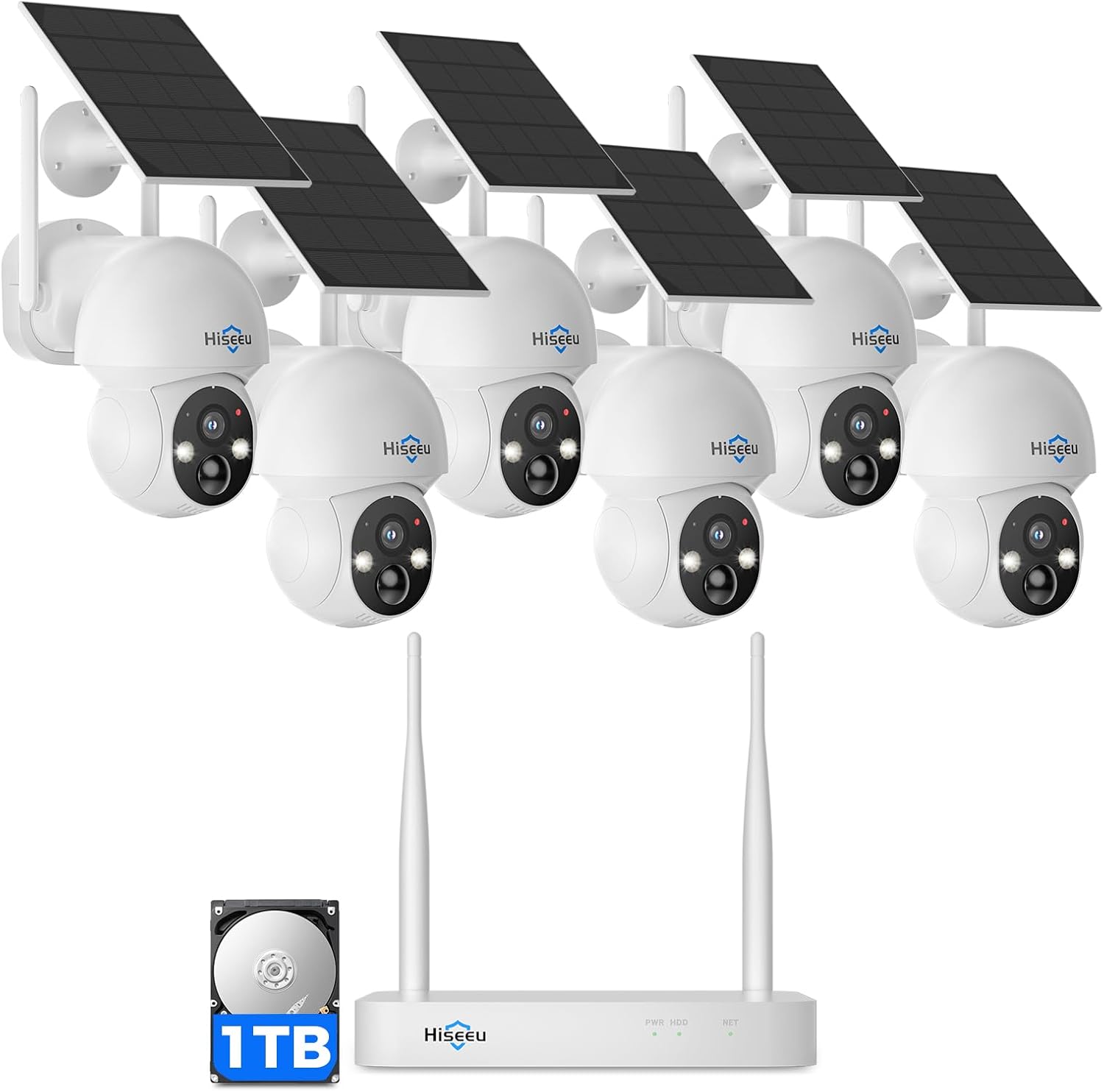 Hiseeu Solar Camera Wireless Outdoor Security System for Home