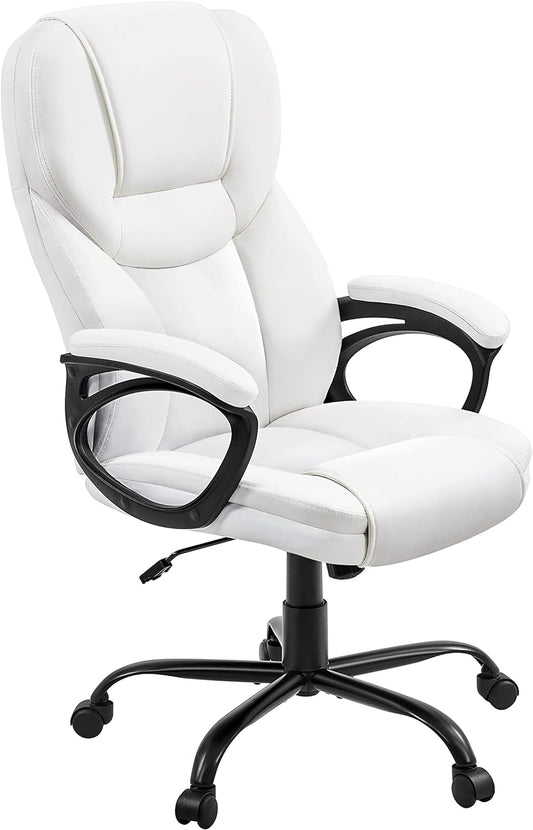 Yaheetech White Ergonomic Office Chair