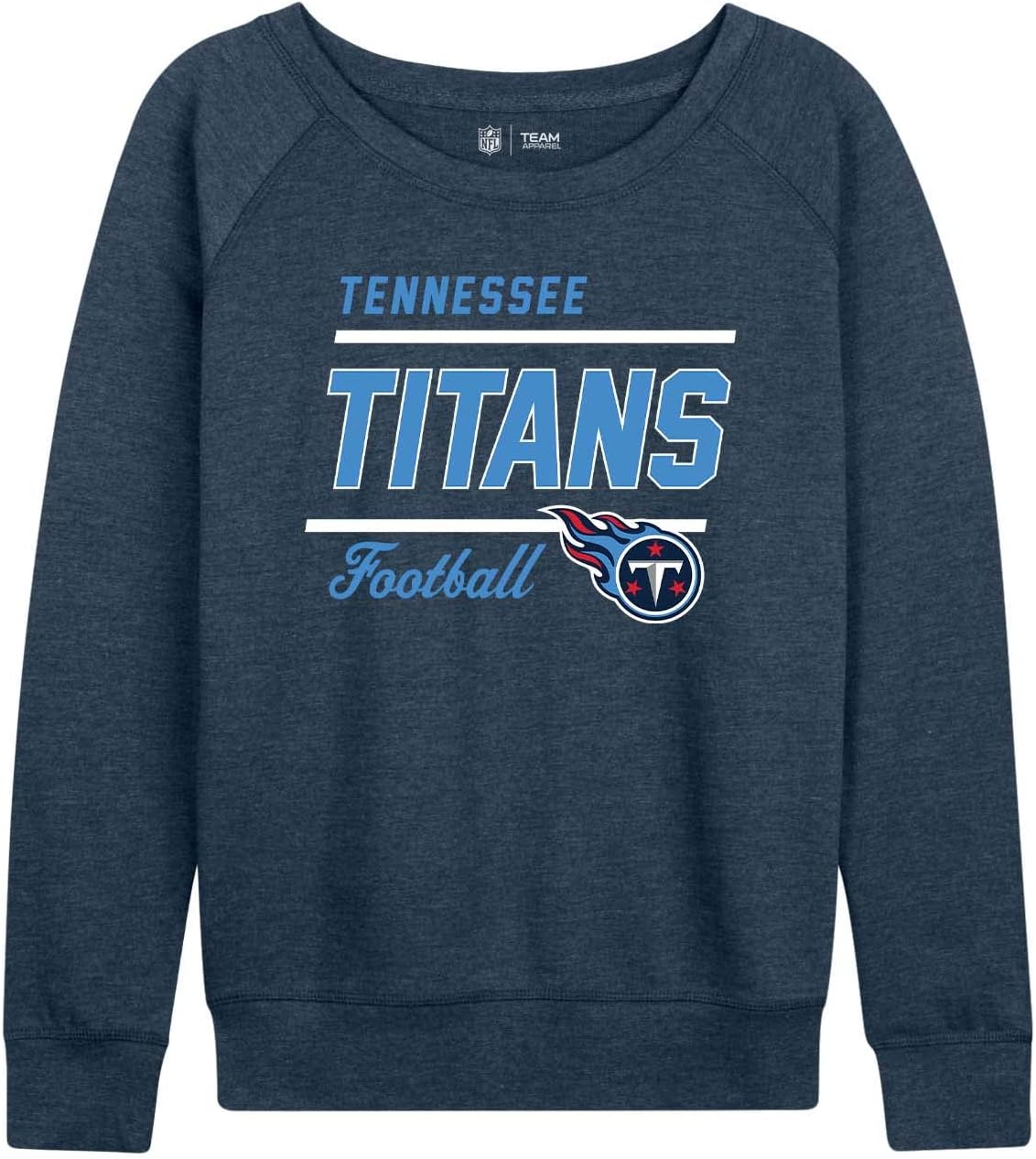 Tennessee Titans Womens Slouchy Crew Neck Pullover for Fans