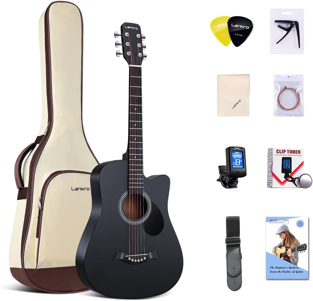 Cutaway Acoustic Guitar Kit for Beginners - Lankro
