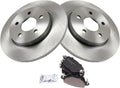 TRQ Rear Brake Pad & Rotor Kit Compatible with 2002-2004 Jaguar X-Type