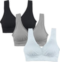 Pull On Seamless Wire-Free Yoga Bra - Medium Support