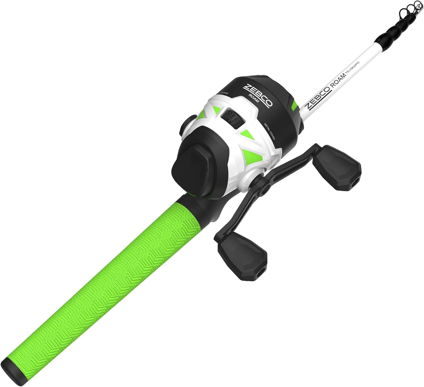 Zebco Roam Combo: Telescopic Rod & Reel Set, Durable Fiberglass, ComfortGrip Handle